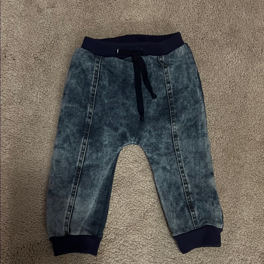 Bolo Denim Blue Infant Jogger Pants- size 12m, EUC
